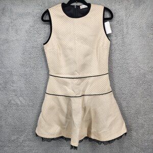 Red Valentino Garavani Women's Size XL Sleeveless Beige Fit & Flare Mini‎ Dress